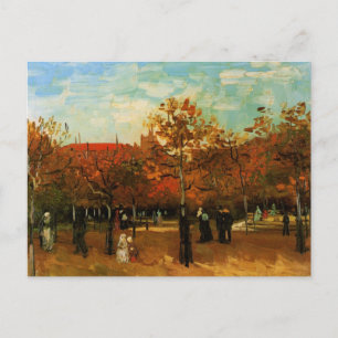 Postal El Bois de Boulogne por Van Gogh,