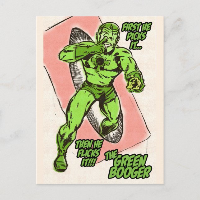 Postal El Booger Verde (Anverso)