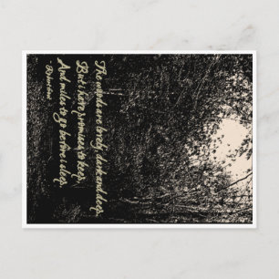 Postal El bosque es encantador, oscuro y profundo...