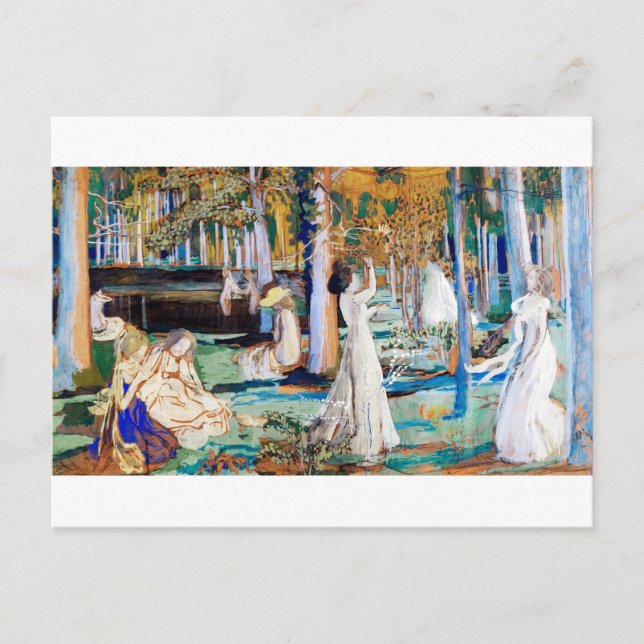 Postal El Bosque Sagrado, Maurice Denis (Anverso)