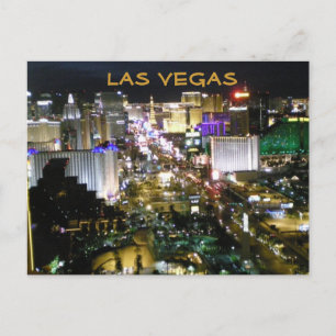 Postal El Boulevard de Las Vegas de noche
