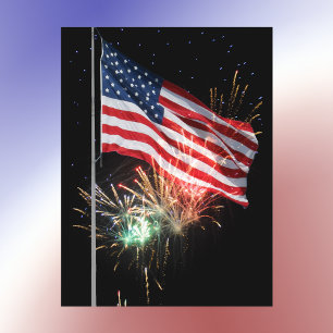 Postal El brillo rojo de los cohetes