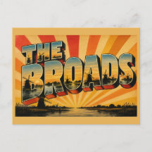 El Broads Arte de Viaje Vintage Inglaterra