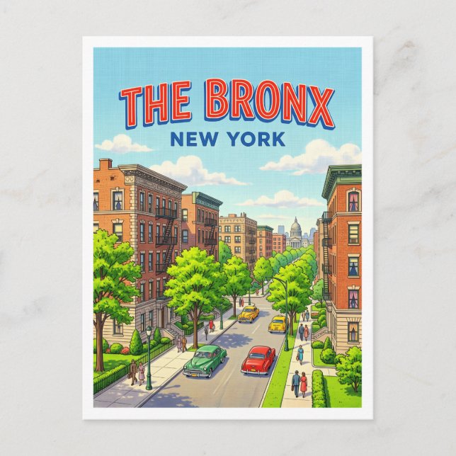 Postal El Bronx Nueva York (Anverso)