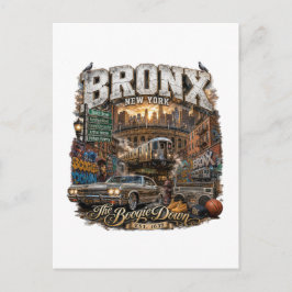 Postal El Bronx Nueva York Boogie Down Collage Urbano
