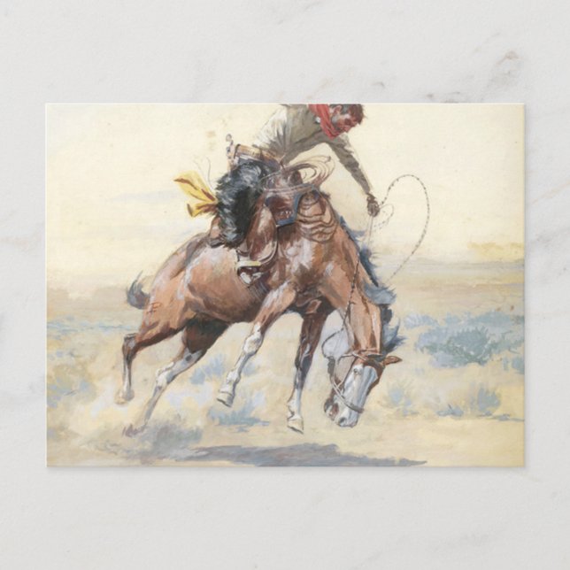 Postal El Bucker 1904 De Charles Marion Russell (Anverso)