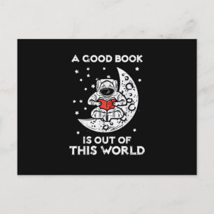 Postal El Buen Libro Está Fuera De Este Mundo