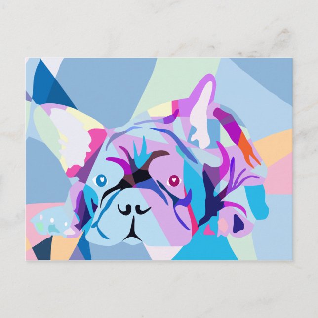 Postal El Bulldog francés (Anverso)