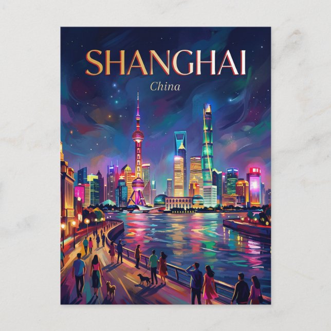 Postal El Bund China (Anverso)