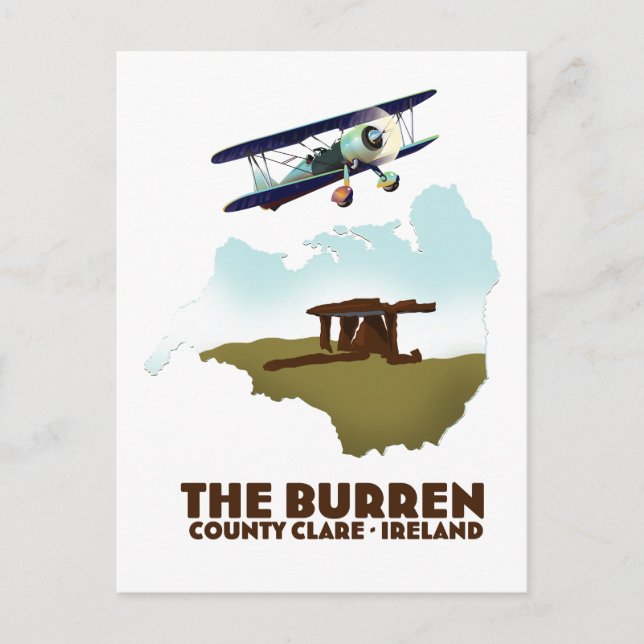 Postal El Burren Condado Clare Irlanda (Anverso)