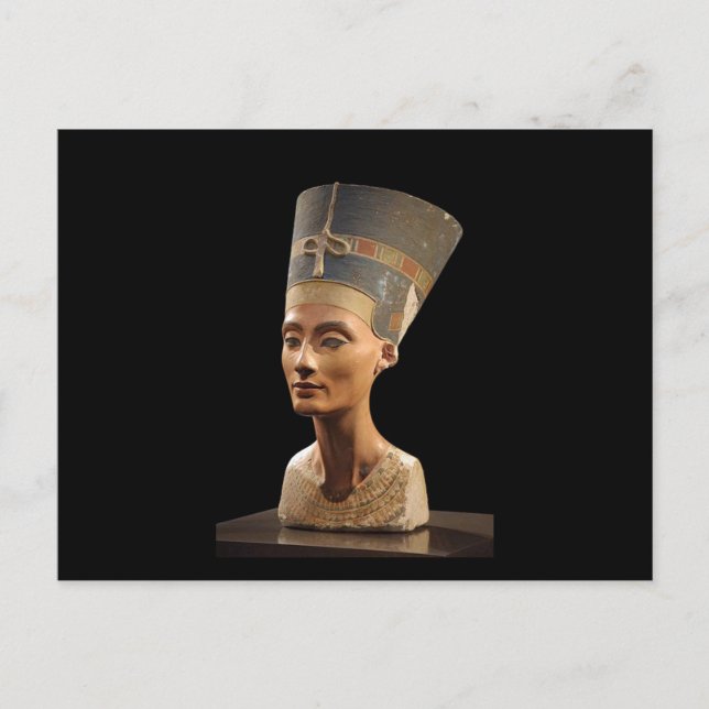 Postal El busto de la reina Nefertiti (Anverso)