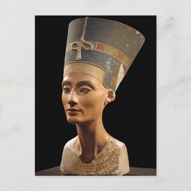 Postal El busto de la reina Nefertiti (Anverso)