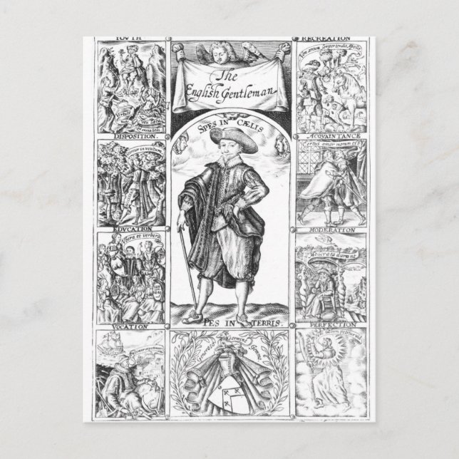 Postal El caballero inglés (Anverso)