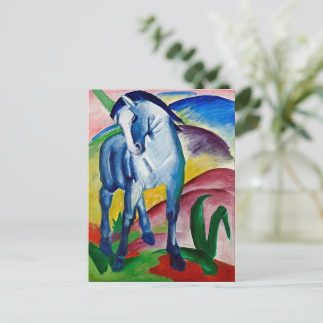 Postal El caballo azul de Franz Marc (Anverso de pie)