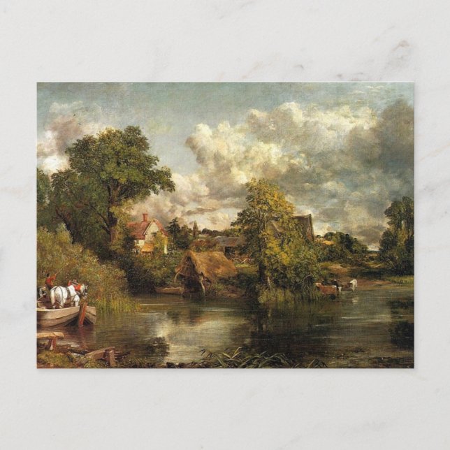 Postal El caballo blanco de John Constable, (Anverso)