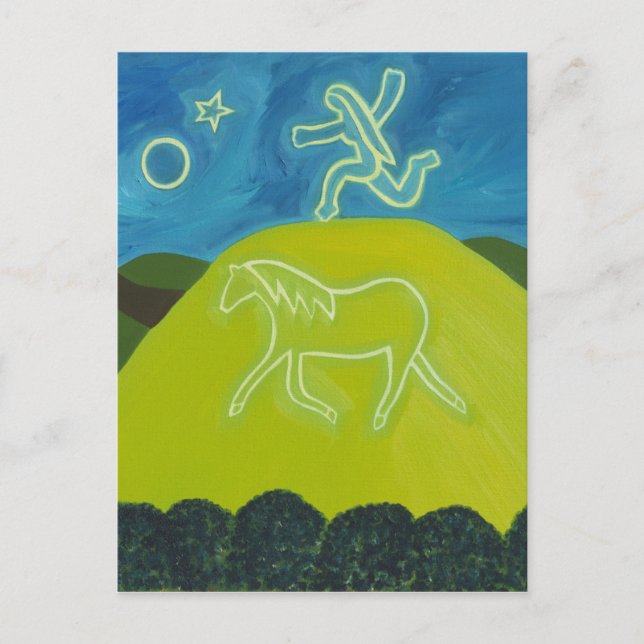 Postal El caballo blanco en Somerset 2011 (Anverso)