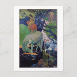 Postal El caballo blanco, Gauguin