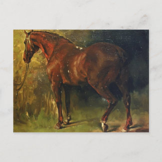 Postal El caballo inglés de M. Duval por Gustave Courbet