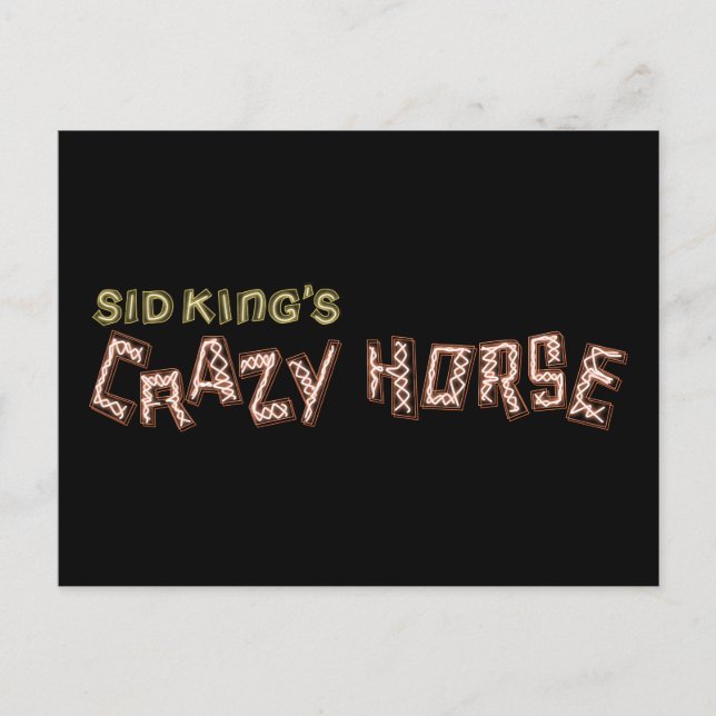Postal el caballo loco de sid king (Anverso)