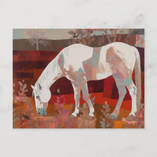 Postal El caballo pastando
