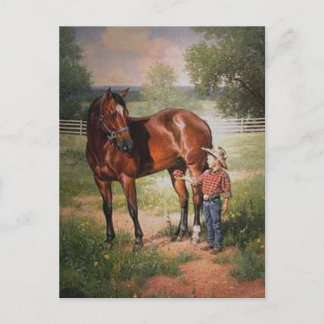 Postal El caballo vintage