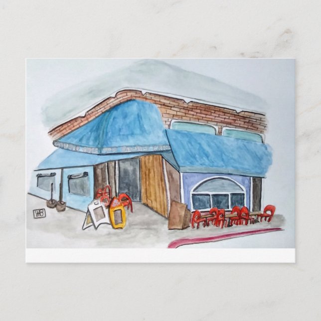 Postal El Café de las Velas (Anverso)