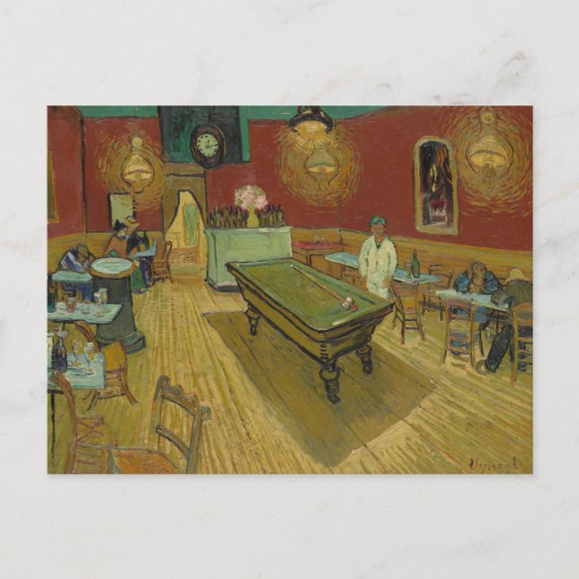 Postal El Café de Noche de Vincent Van Gogh (Anverso)