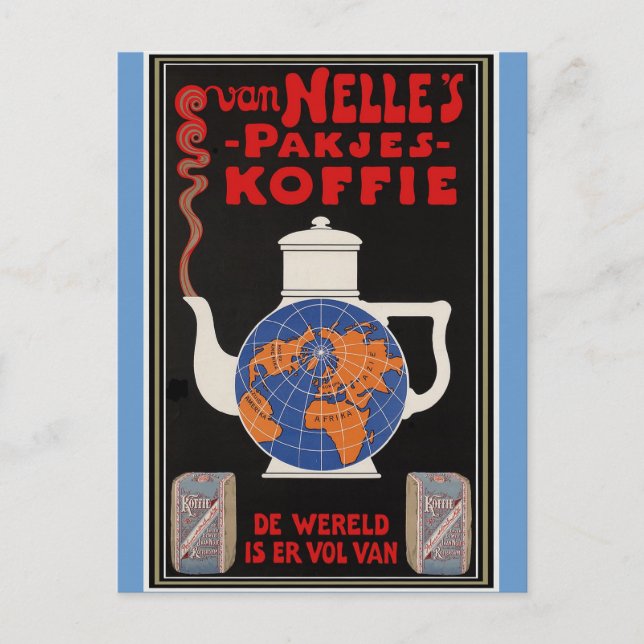 Postal El café de Van Nelle - Publicidad de época (Anverso)