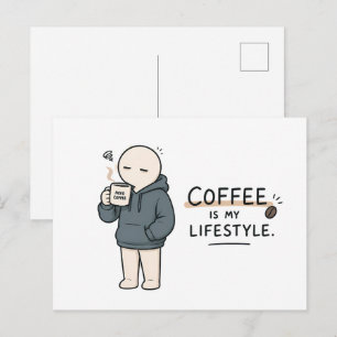 Postal El Café Es Mi Estilo De Vida Chiste De Amante Del