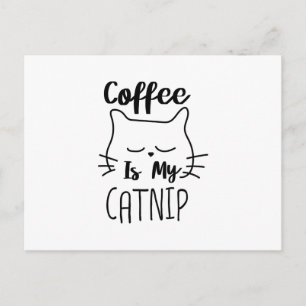 Postal El Café Es Mi Gracioso Regalo De Gato De Gato.