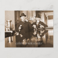 El café es para Sissies 1890 Hombres Bebiendo cerv