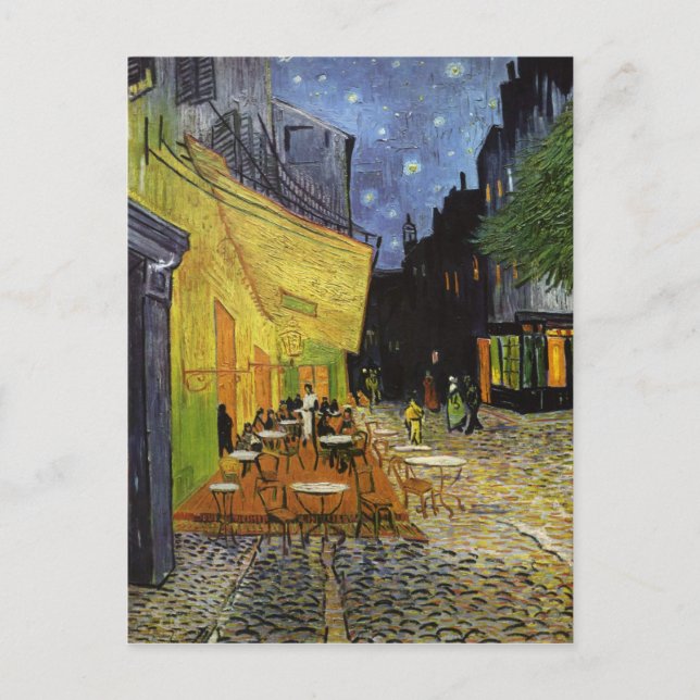 Postal El café nocturno de Van Gogh (Anverso)