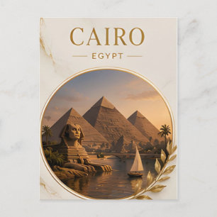 Postal El Cairo Egipto Antiguas Pirámides y Patrimonio de