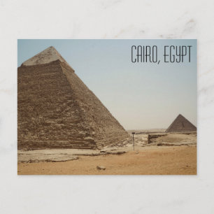 Postal El Cairo, Egipto, las grandes pirámides