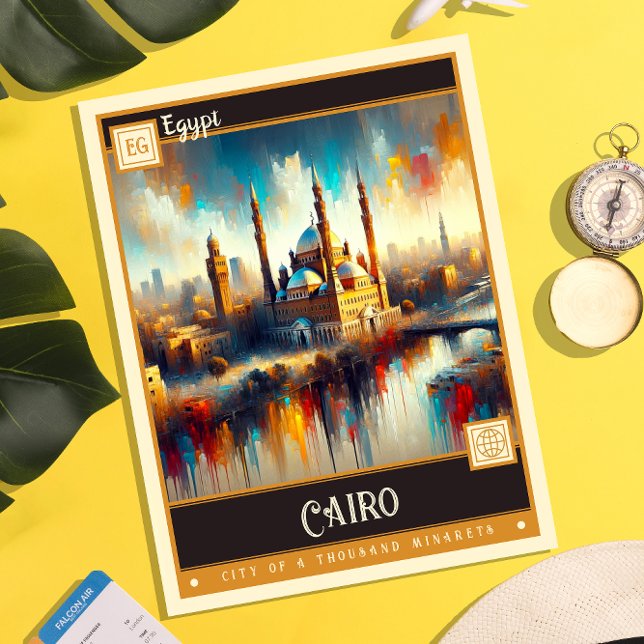 Postal El Cairo, Egipto | Pintura de época (Subido por el creador)