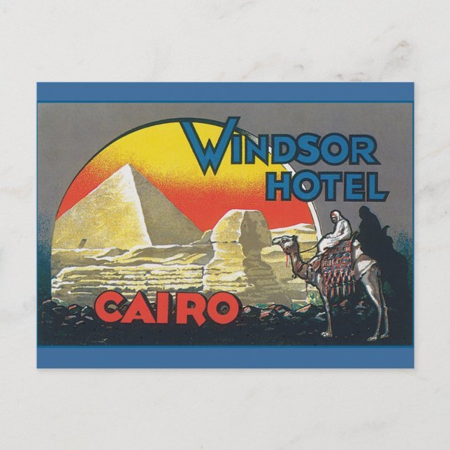 Postal El Cairo Egipto Viajes de Vintage (Anverso)