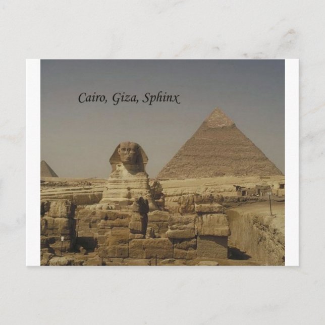 Postal El Cairo, Giza, La Esfinge (St.K.) (Anverso)