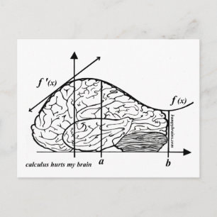 Postal El cálculo me duele el cerebro