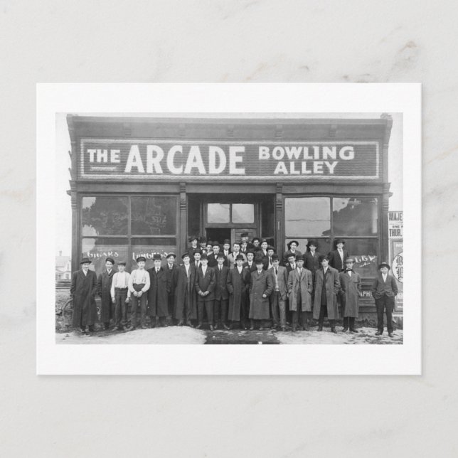 Postal El callejón arcade Bowling (Anverso)