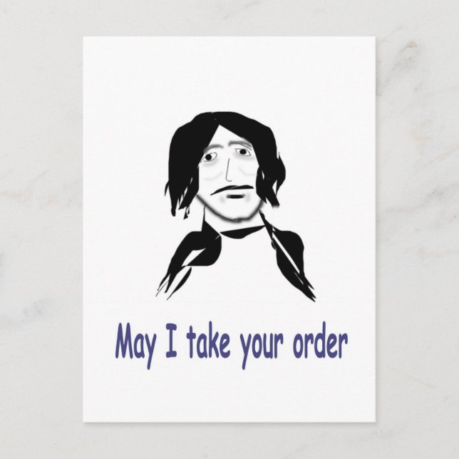 Postal el camarero (Anverso)