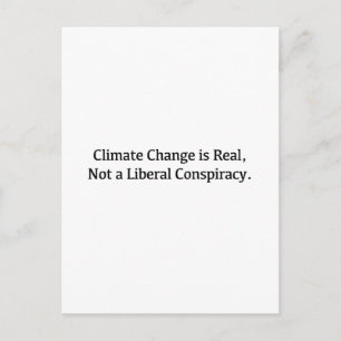 Postal El cambio climático es real, no una conspiración l