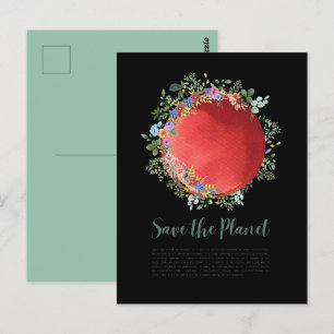 Postal El cambio climático salva el planeta, el día de la