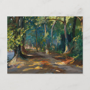 Postal El camino a orillas del río   Sir John Lavery