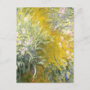 Postal El camino a través de los lirios  por Claude Monet