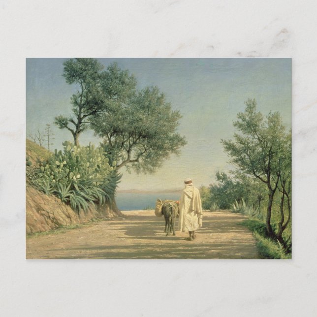 Postal El camino al mar, Argelia, 1883 (Anverso)