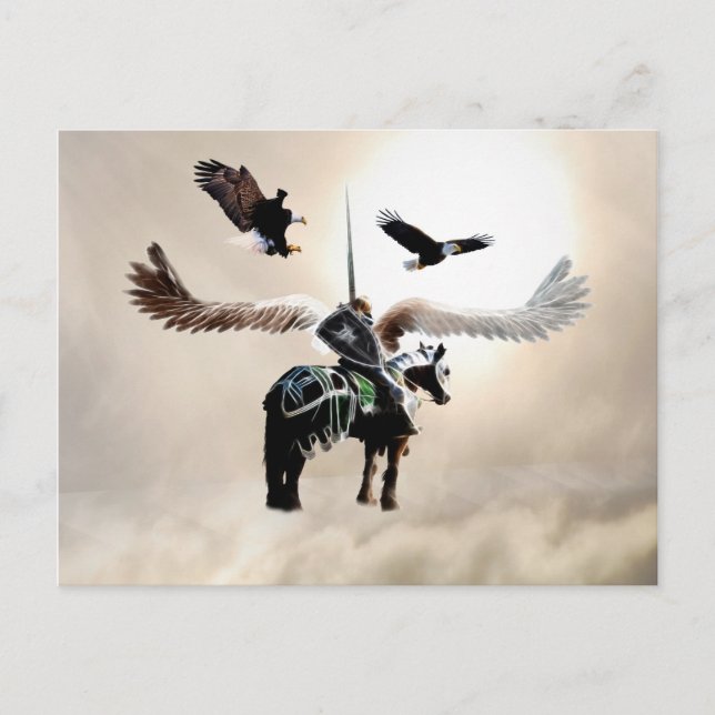 Postal El camino del guerrero (Anverso)