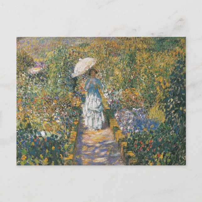 Postal El camino del jardín | Frederick Carl Frieseke (Anverso)