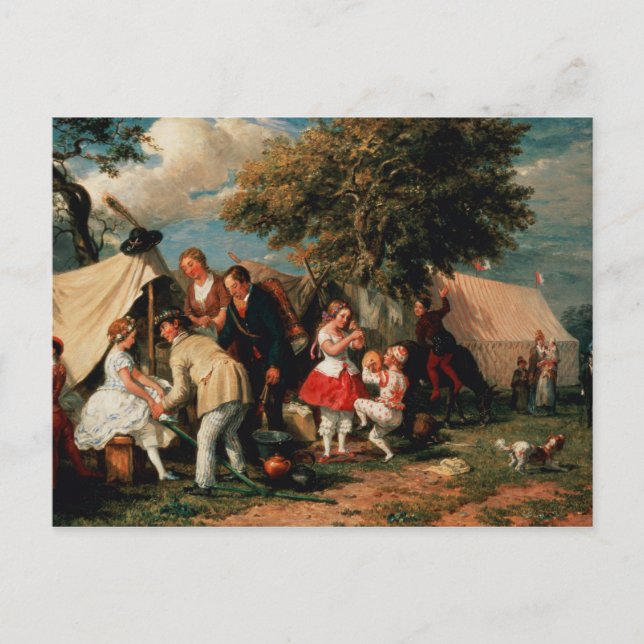 Postal El campamento de los acróbatas, las ciudades del E (Anverso)