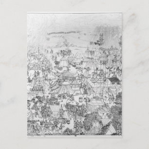 Postal El campamento del rey Enrique VIII en Marquison