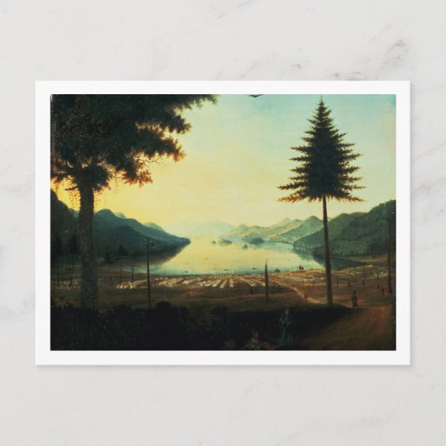 Postal El campamento en el lago George, Nueva York, 1759  (Anverso)